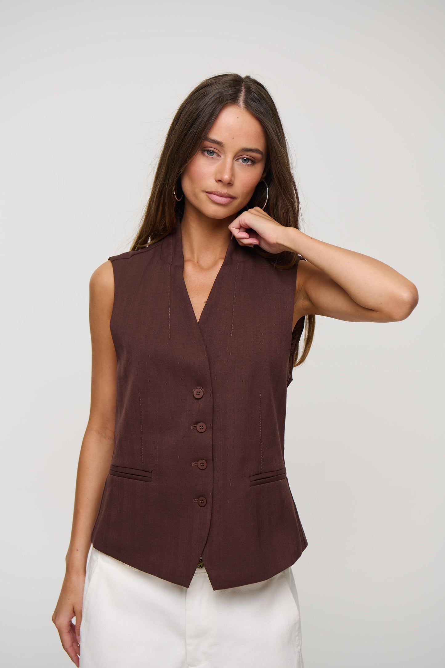 Angeline Vest Chocolate