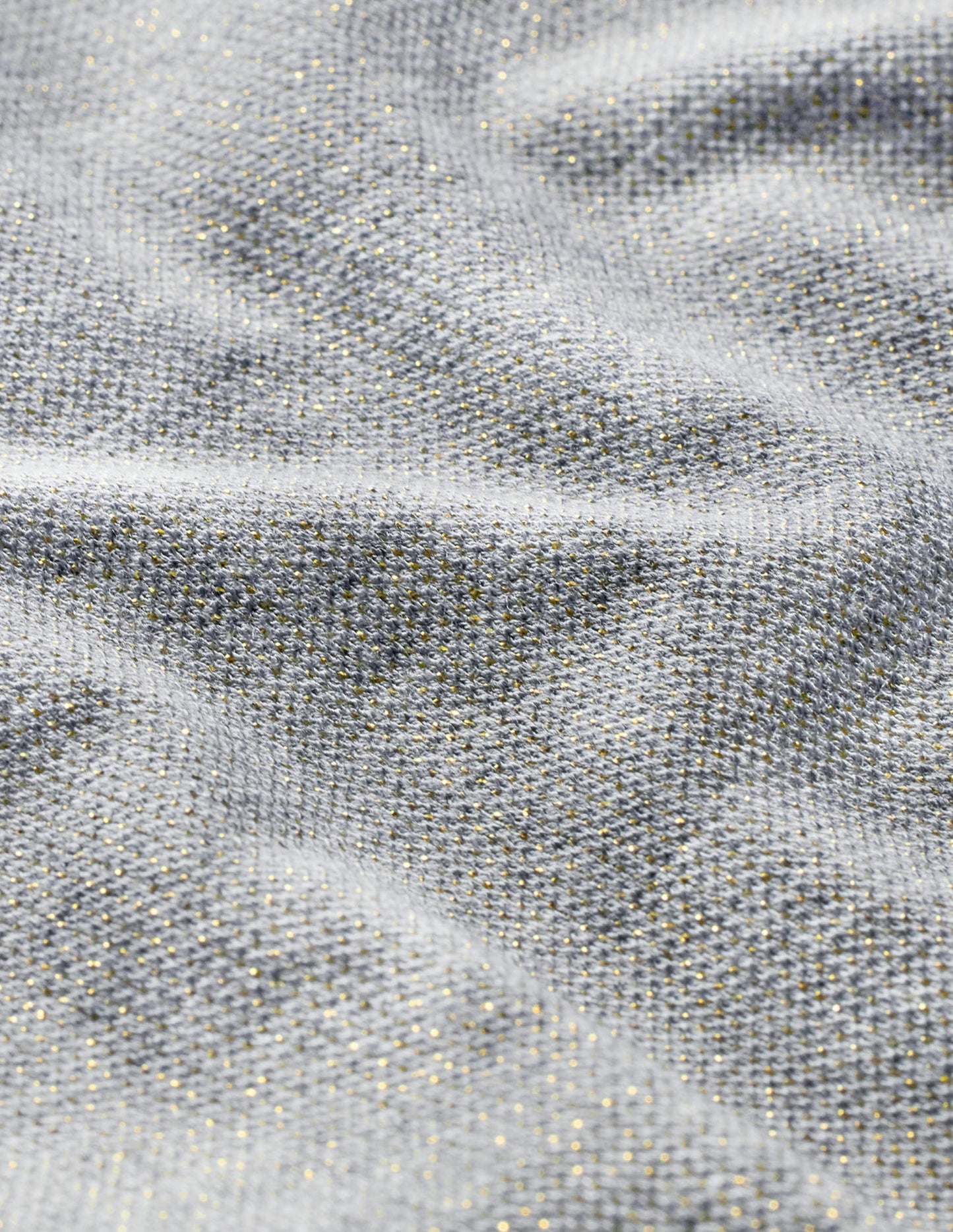 Boxy Sparkle Top-Grey Marl/Gold