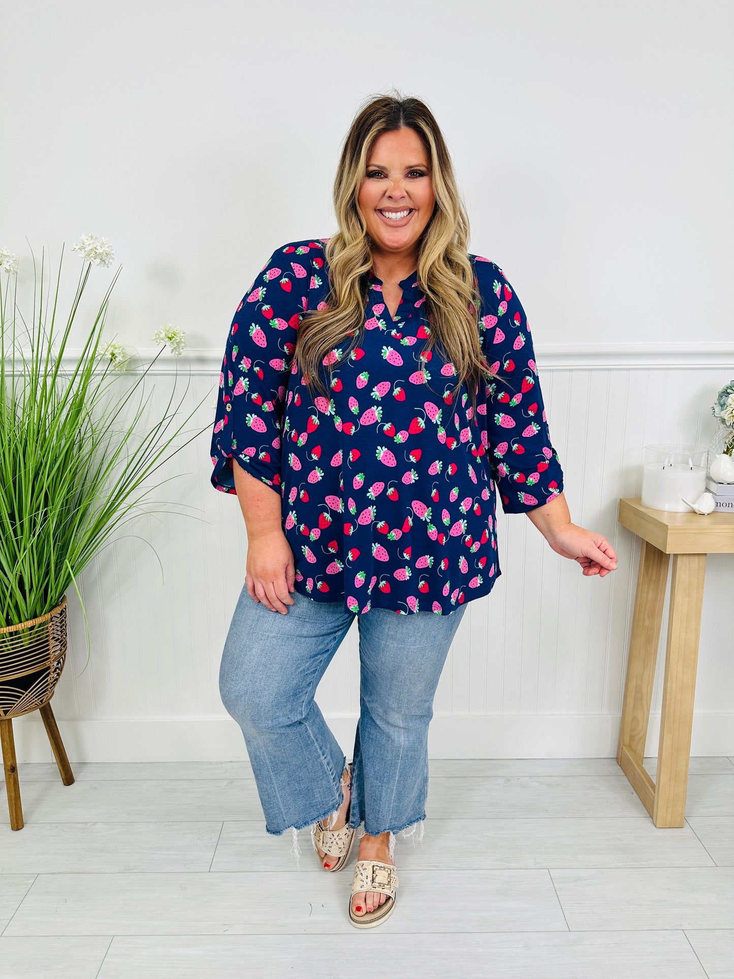 Sweet Like Spring Top in Plant City Print