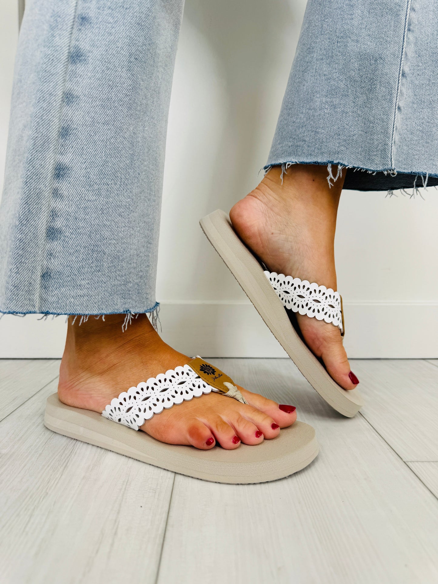Seaside Keepsake Flip Flops In White