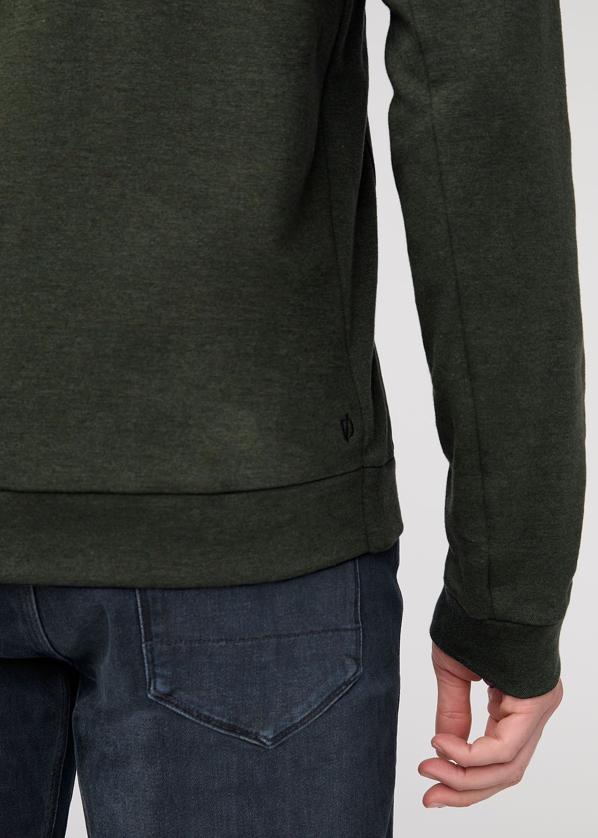 Performance Flannel Quarter Zip - Heather Peat