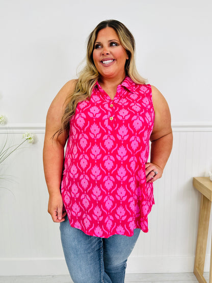 Styled For Summer Tank Top In Boca Raton Print