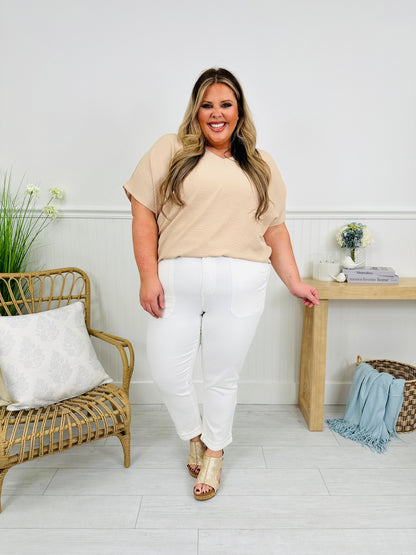 Judy Blue Out With The Old White Weekender Jeans