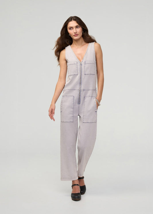 Performance Denim Utility Jumpsuit