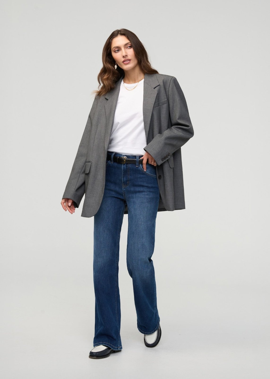 Performance Denim+ High Rise Wide Leg - Night Harbour