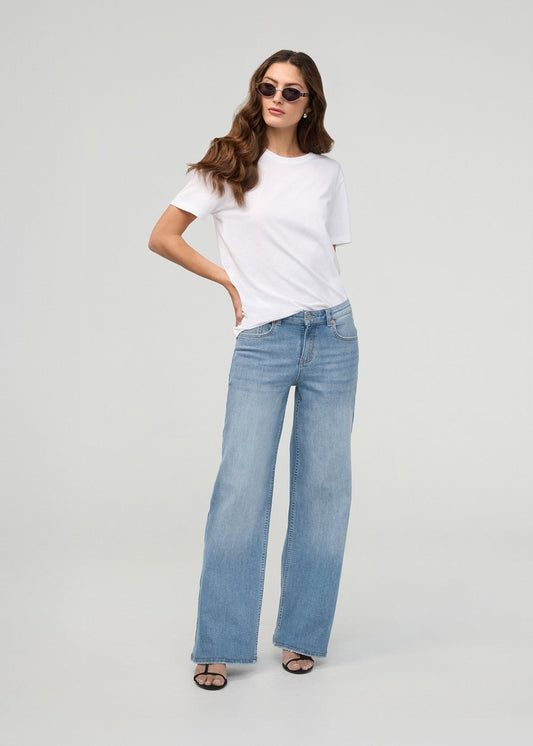 Performance Denim+ Mid Rise Loose Straight - Current