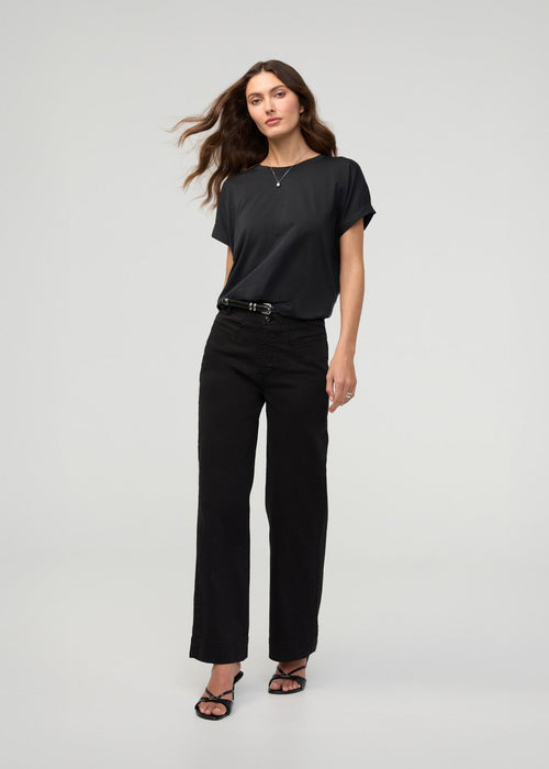 FlexTwill High Rise Trouser - Black