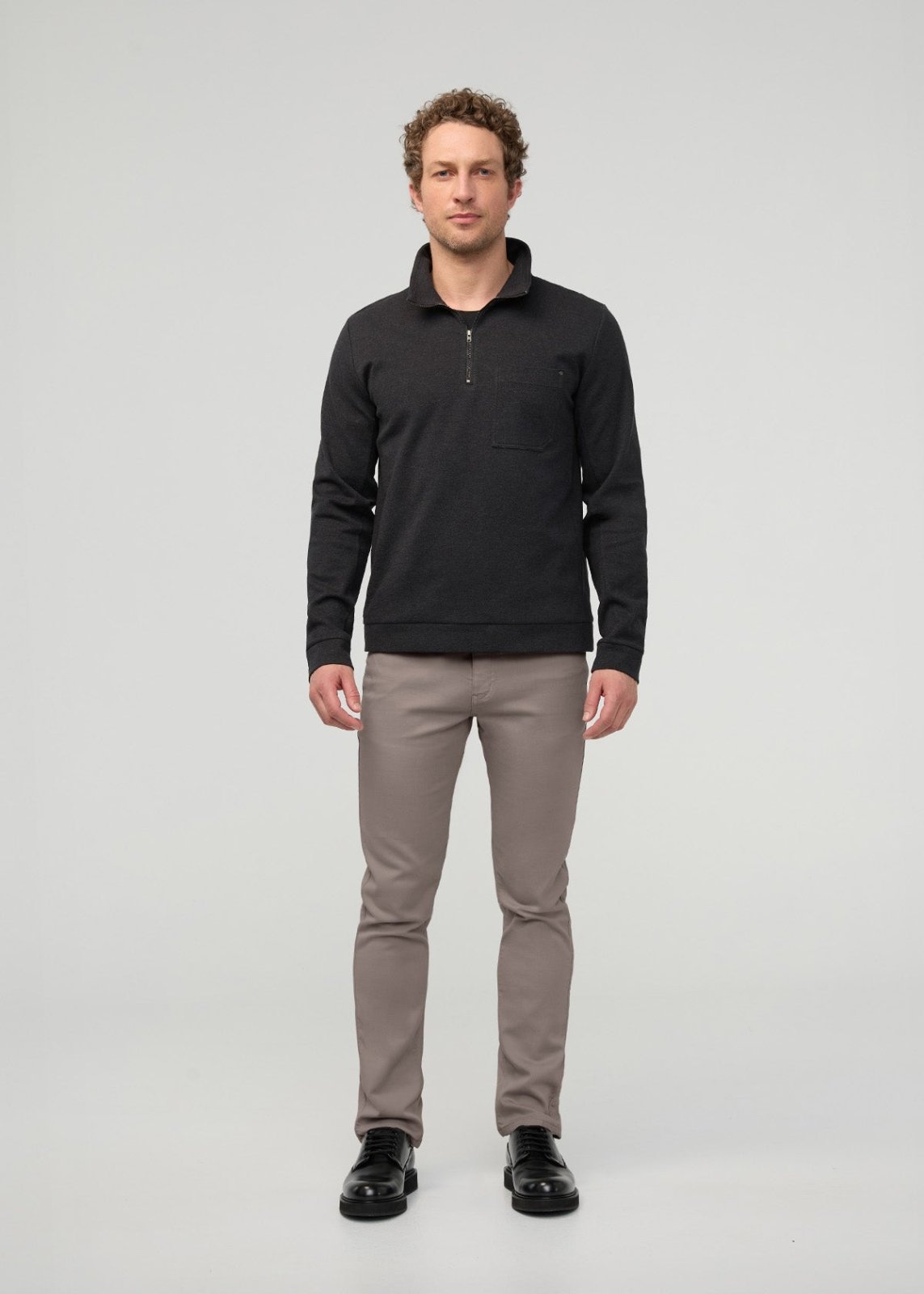 No Sweat Slim Straight - Stone