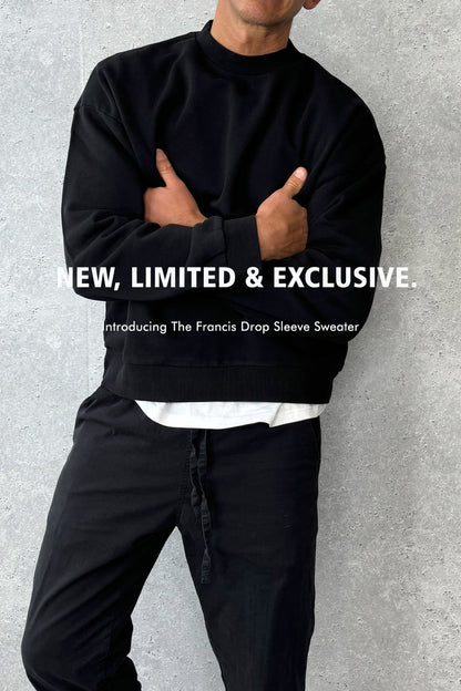 Francis Drop Sleeve Sweater Black - FINAL SALE