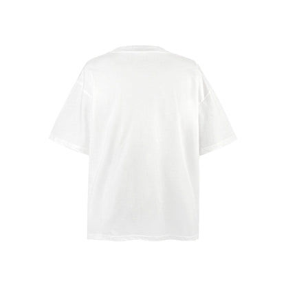 American vintage street T-shirt pure cotton retro loose men's clothing