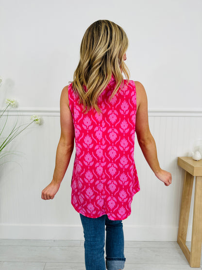 Styled For Summer Tank Top In Boca Raton Print