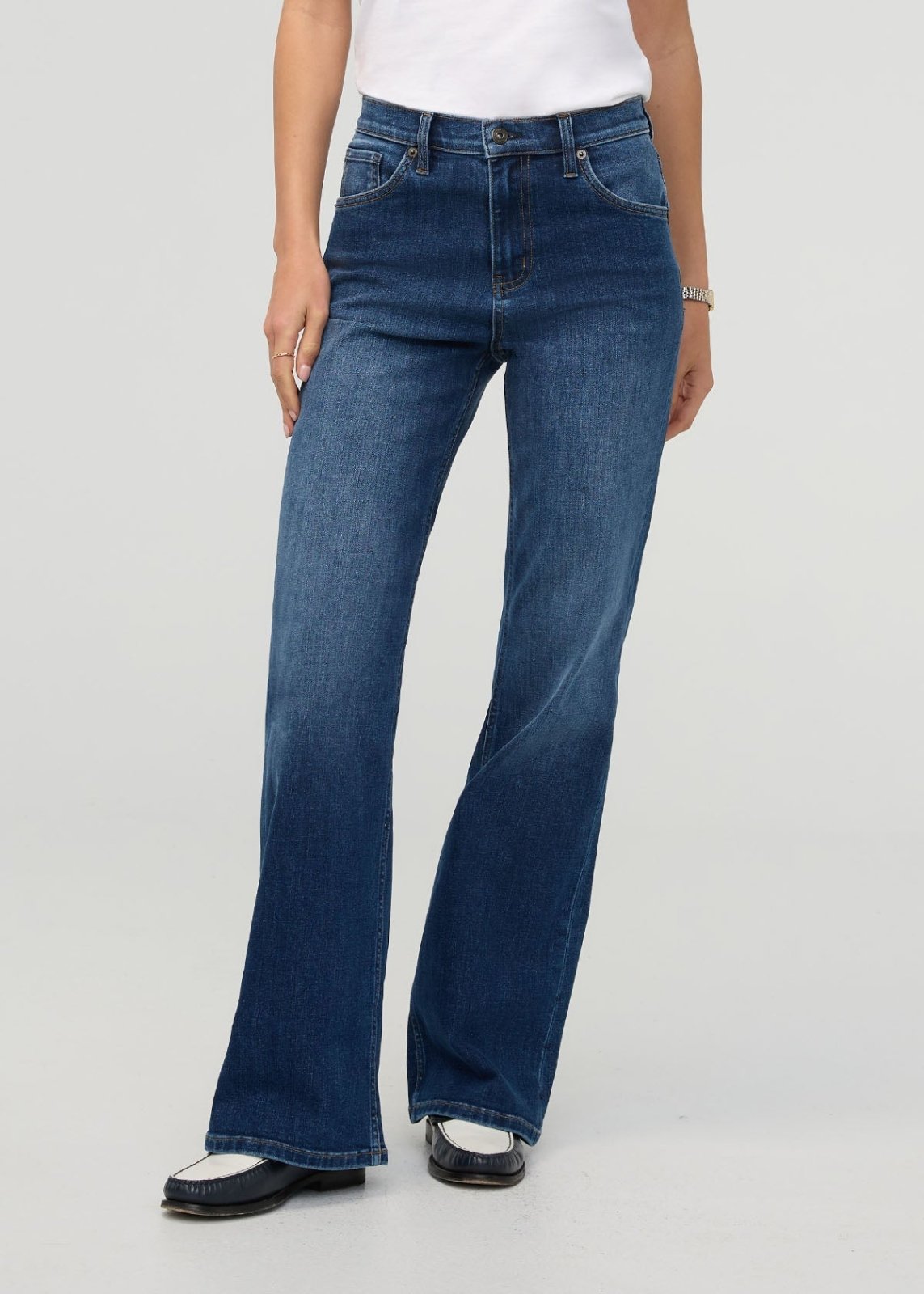 Performance Denim+ High Rise Wide Leg - Night Harbour