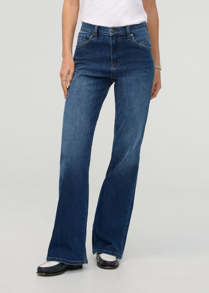 Performance Denim+ High Rise Wide Leg - Night Harbour
