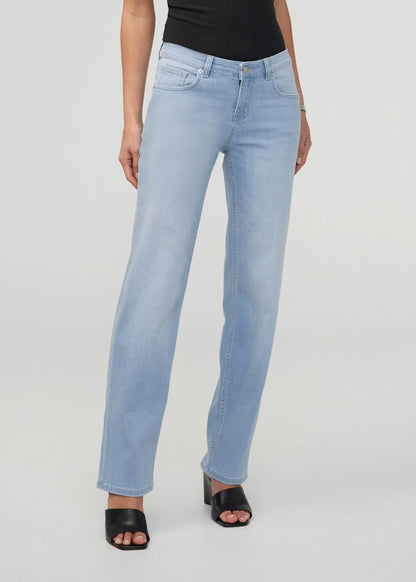 Performance Denim Mid Rise Straight - Desert Blue