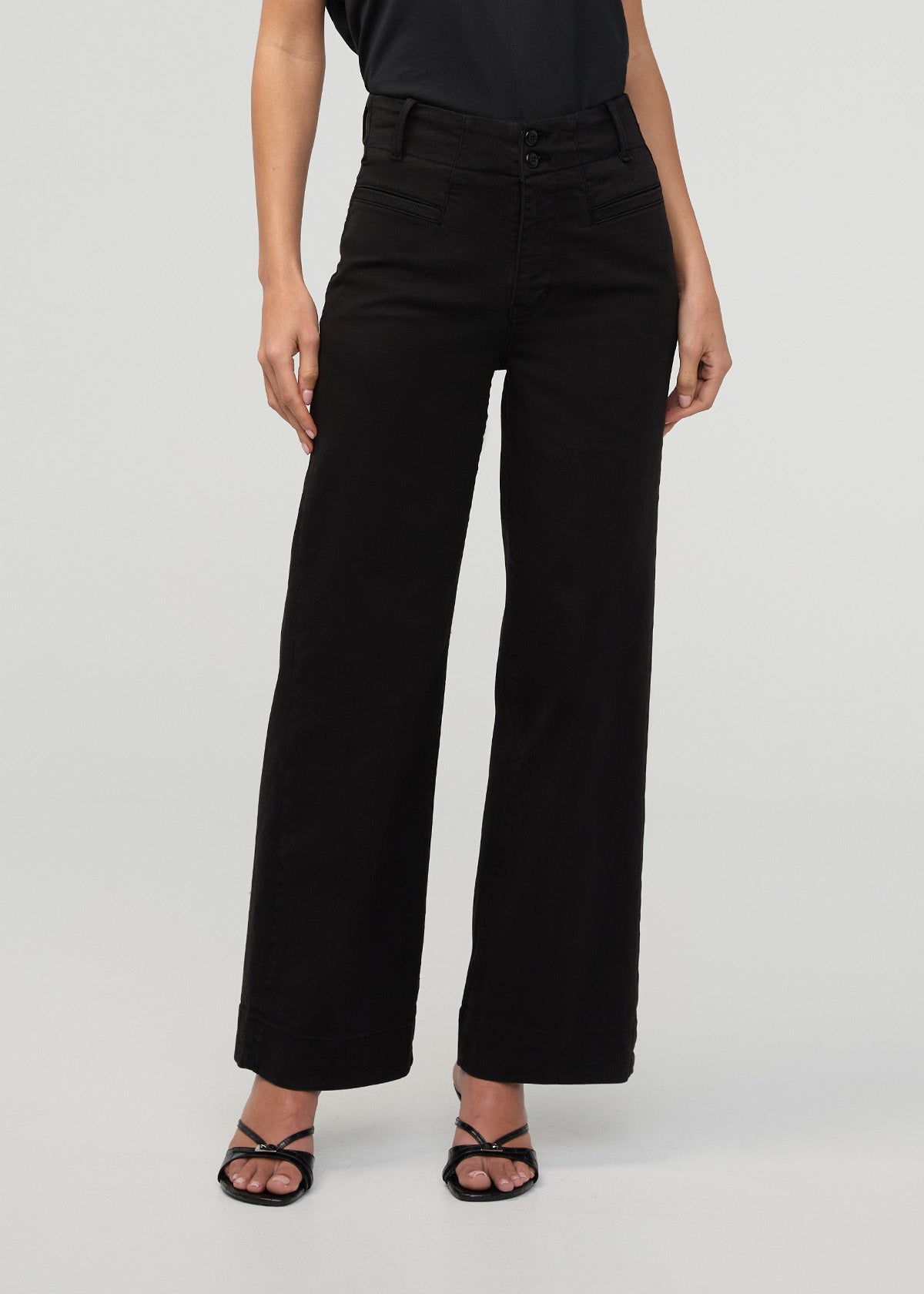 FlexTwill High Rise Trouser - Black