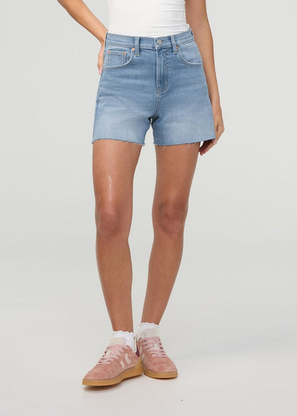 Performance Denim+ High Rise Relaxed Short - Vintage Seaside