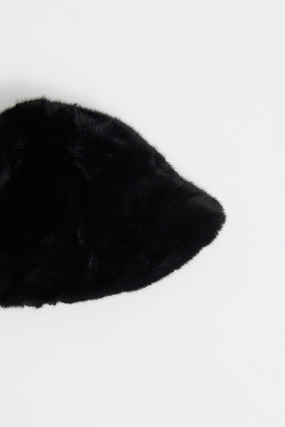 Lana Fluffy Hat Black