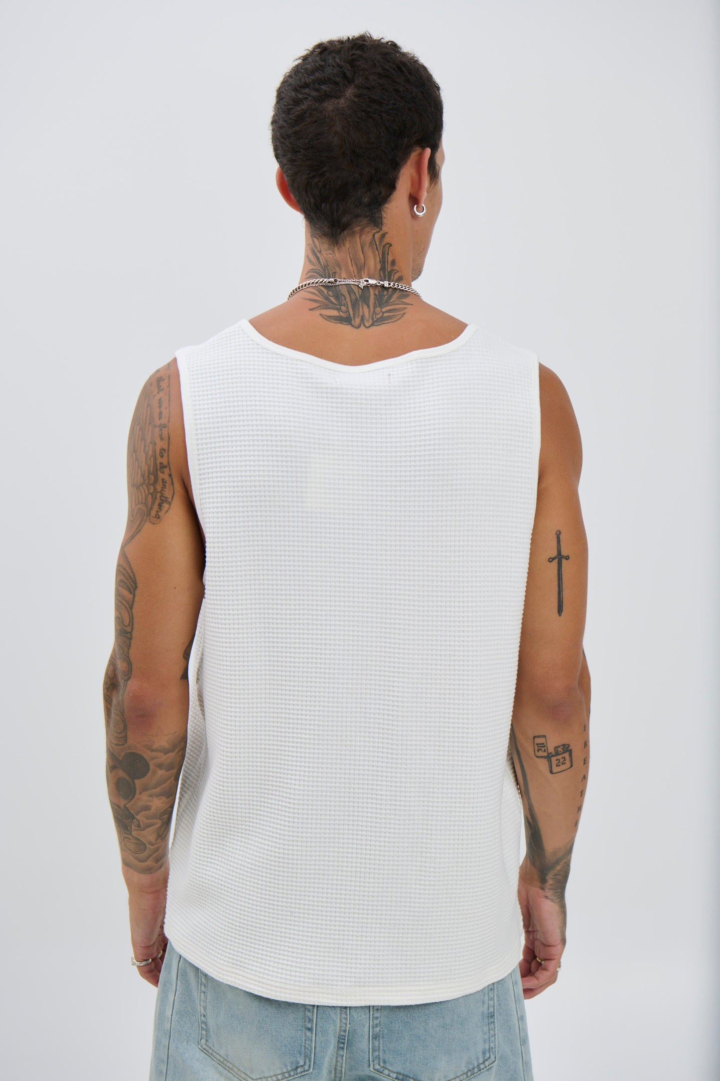 Joe Waffle Tank White - FINAL SALE