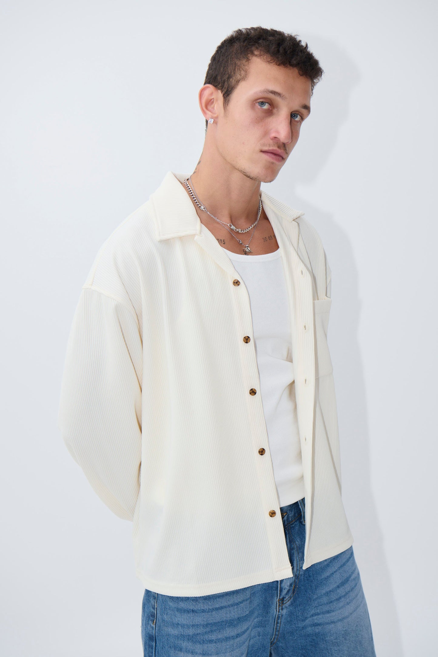 Lawrence Ribbed Long Sleeve Ivory - FINAL SALE