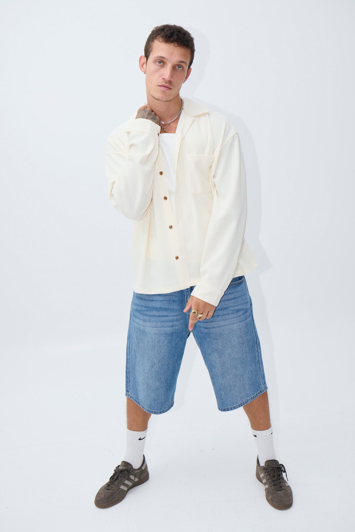Lawrence Ribbed Long Sleeve Ivory - FINAL SALE