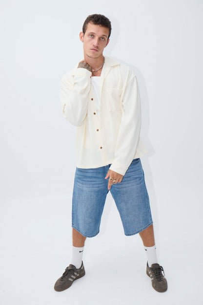 Lawrence Ribbed Long Sleeve Ivory - FINAL SALE