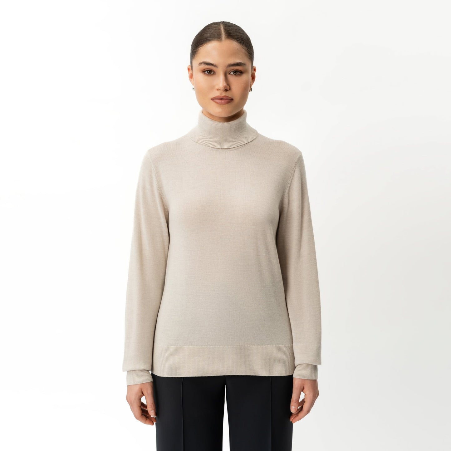 Merino Wool Relaxed Turtleneck
