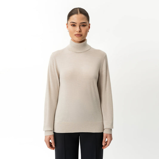 Merino Wool Relaxed Turtleneck