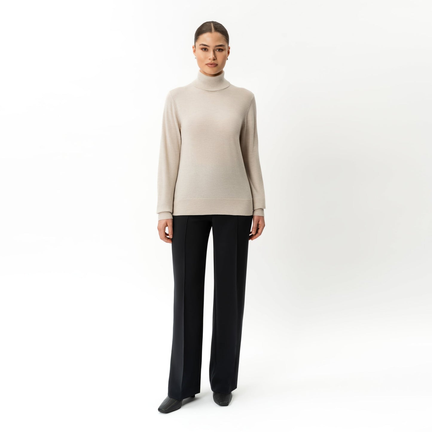 Merino Wool Relaxed Turtleneck