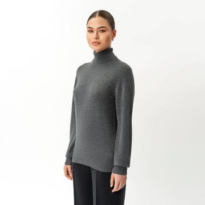 Merino Wool Relaxed Turtleneck