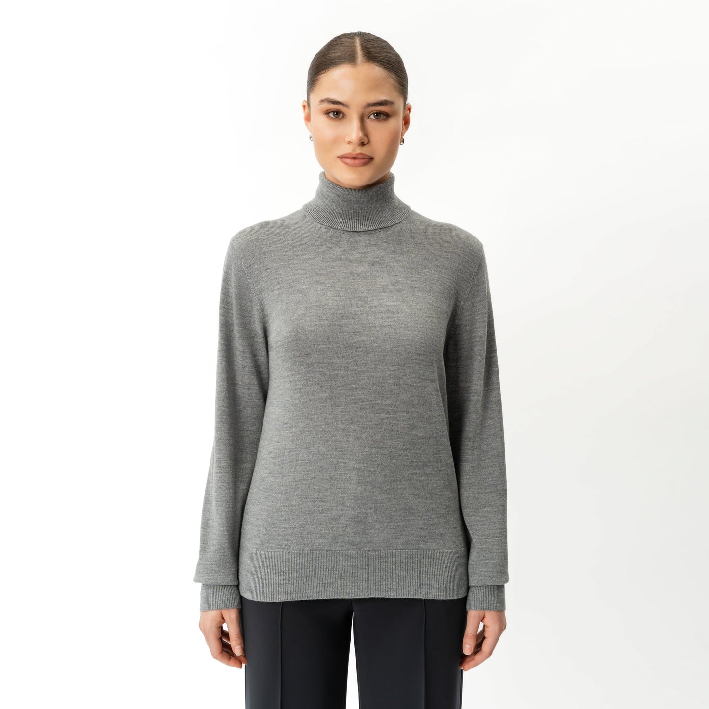 Merino Wool Relaxed Turtleneck