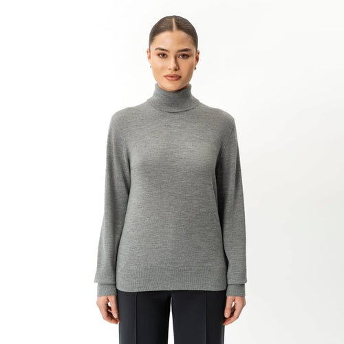 Merino Wool Relaxed Turtleneck