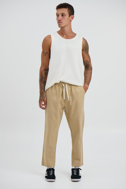 Drill Jogger Pant Sand - FINAL SALE