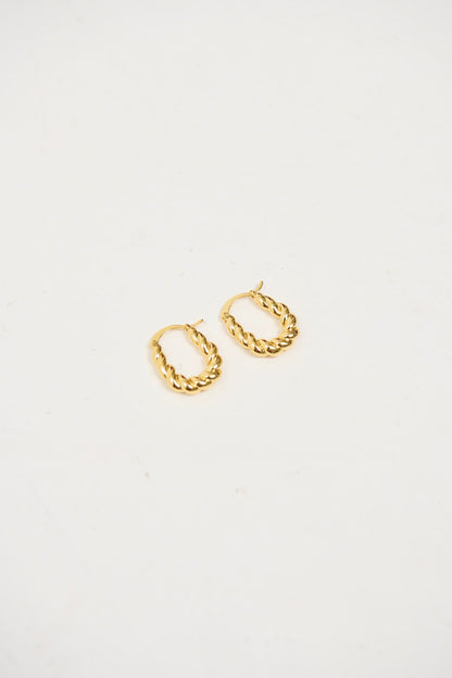 Lora Twist Hoop Gold