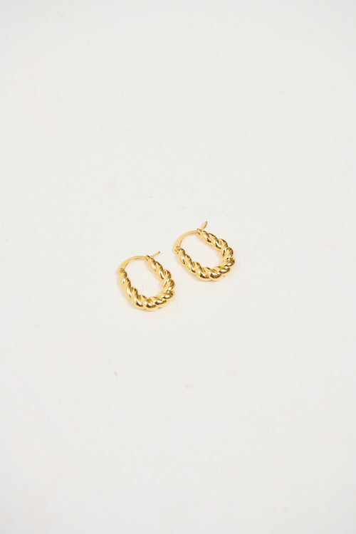 Lora Twist Hoop Gold