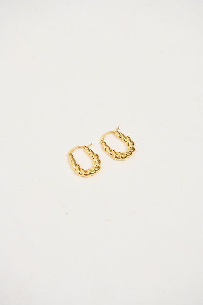 Lora Twist Hoop Gold