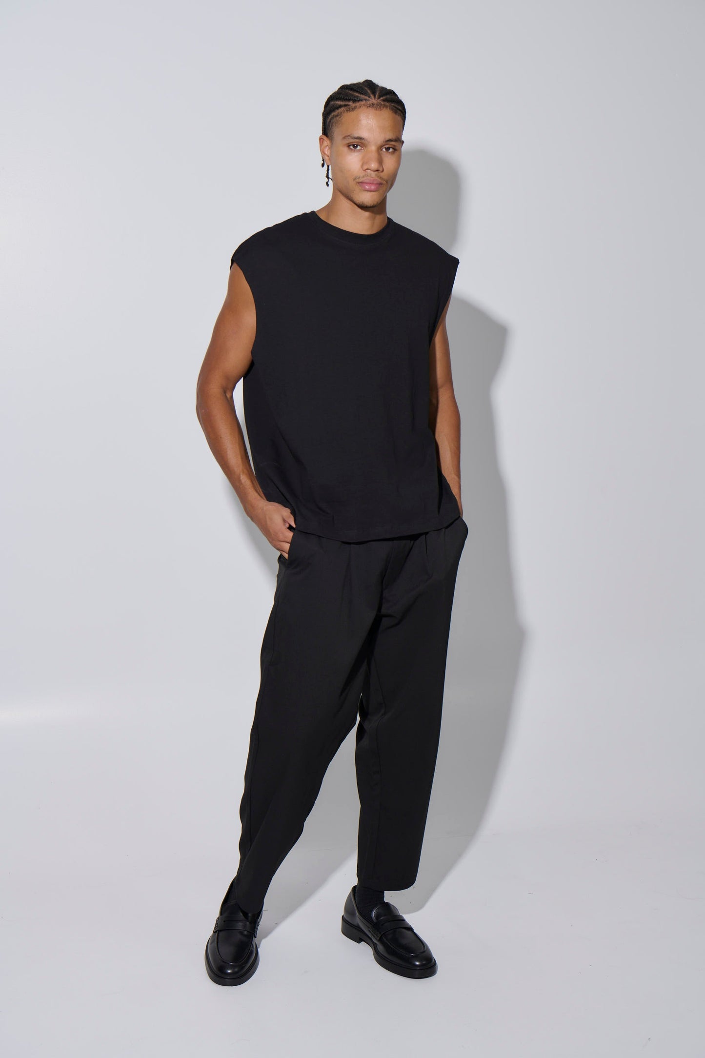 Elijah Soft Cotton Tank Black - FINAL SALE