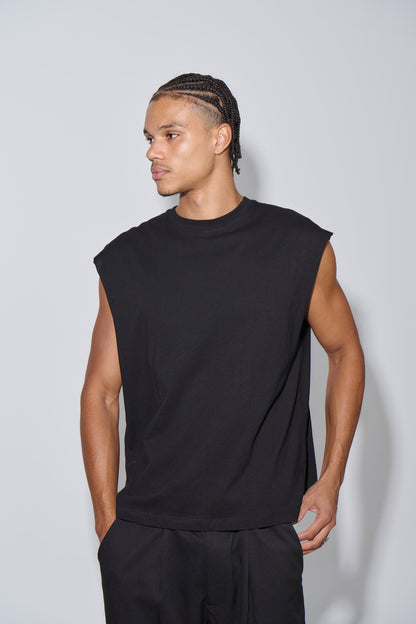 Elijah Soft Cotton Tank Black - FINAL SALE
