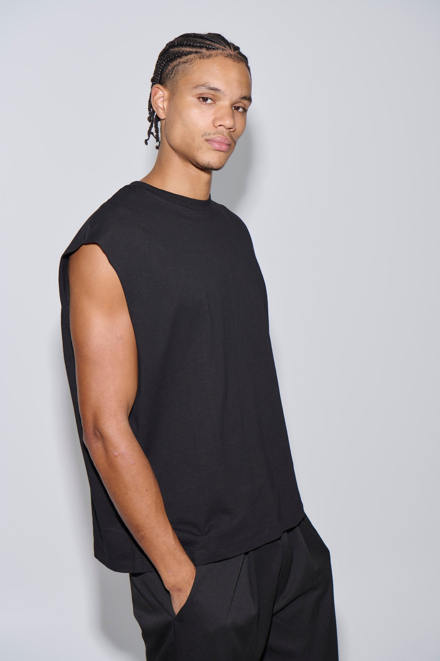 Elijah Soft Cotton Tank Black - FINAL SALE