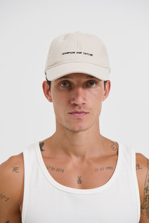 College Cap Minimal Beige