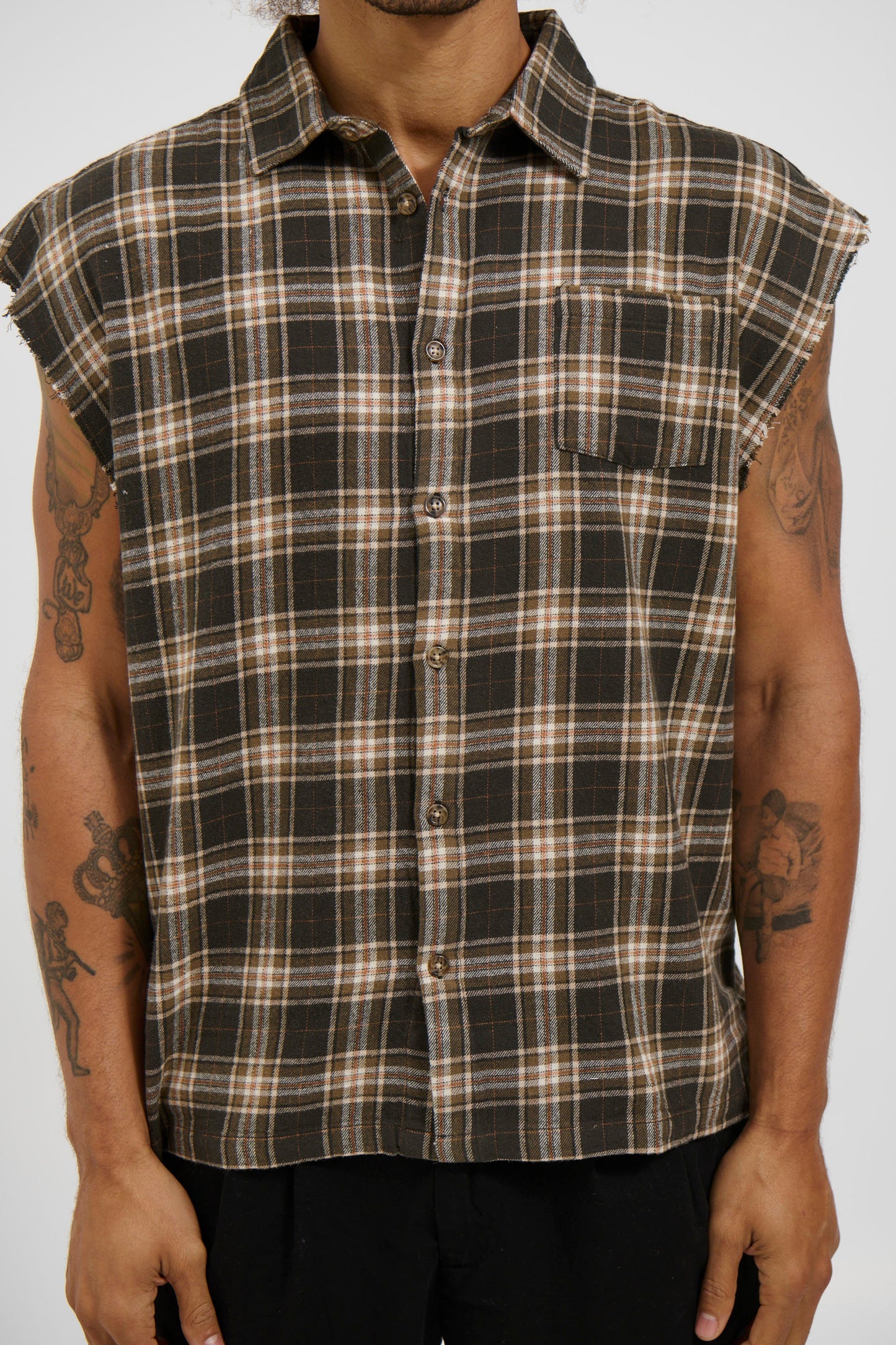 Brooklyn Check Cutoff Brown