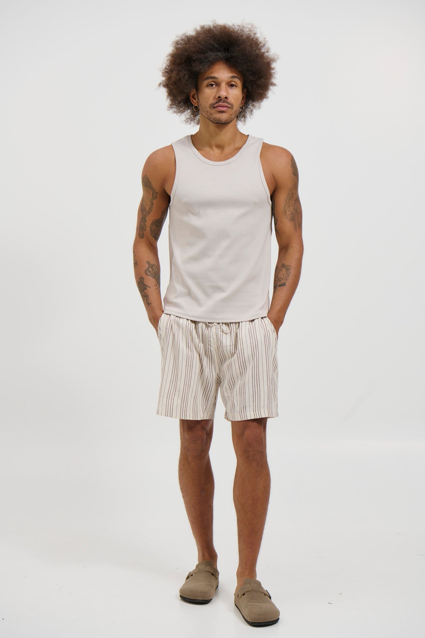 Declan Fitted Tank Beige