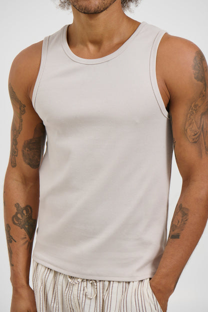 Declan Fitted Tank Beige