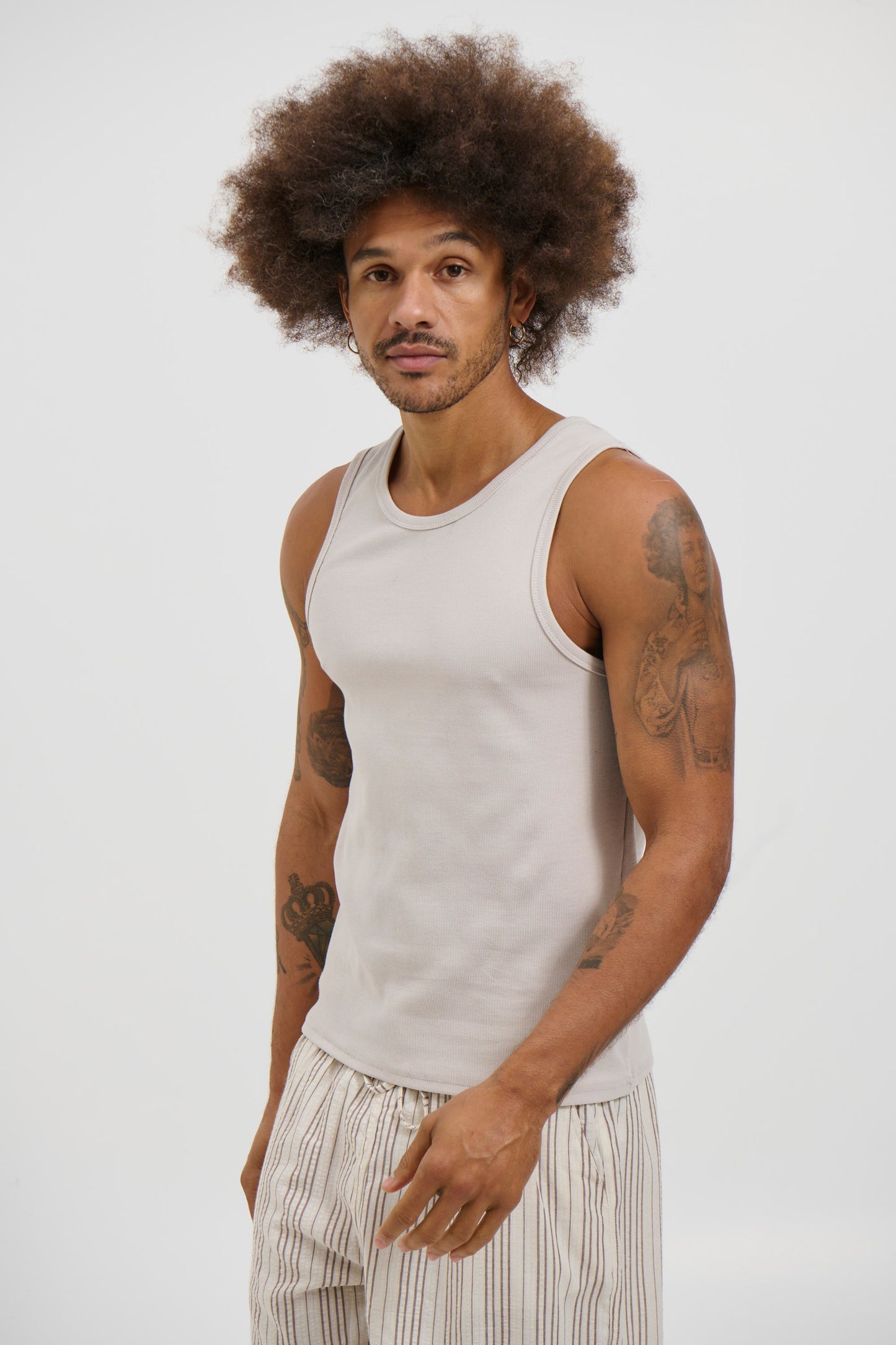 Declan Fitted Tank Beige