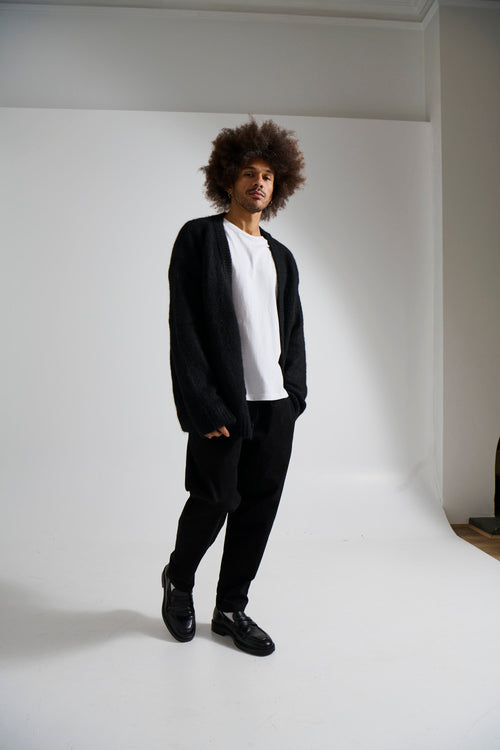 Knitted Oversize Cardigan Black - FINAL SALE