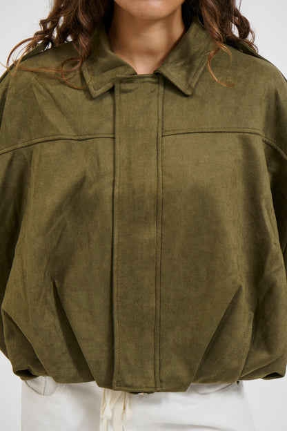 Harmony Suede Jacket Khaki - FINAL SALE