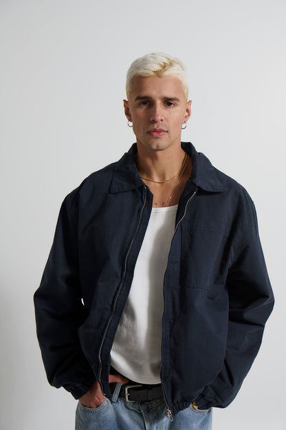 Charlie Soft Cotton Bomber Navy - FINAL SALE
