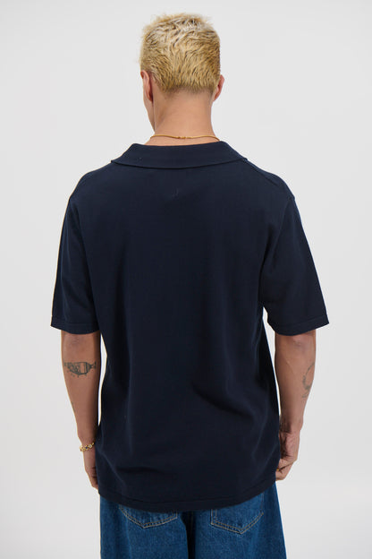 Archie Fitted Polo Navy - FINAL SALE