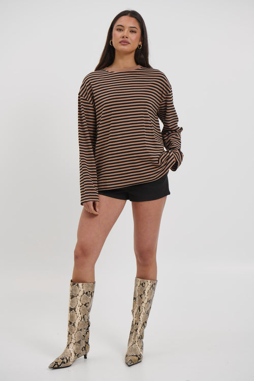 Asher Long Sleeve Mocha - FINAL SALE