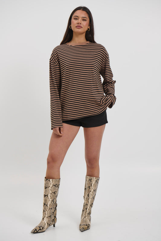 Asher Long Sleeve Mocha - FINAL SALE