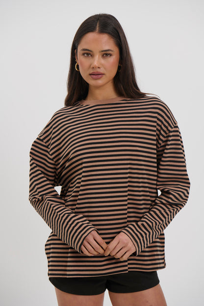 Asher Long Sleeve Mocha - FINAL SALE